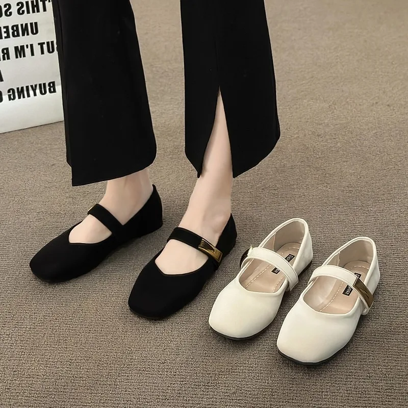 

2024 Autumn New Barefoot PU Ballet Shoes for Women Flat Bottom Comfortable Soft Bottom Scattered Wide Toe Box Lightweight