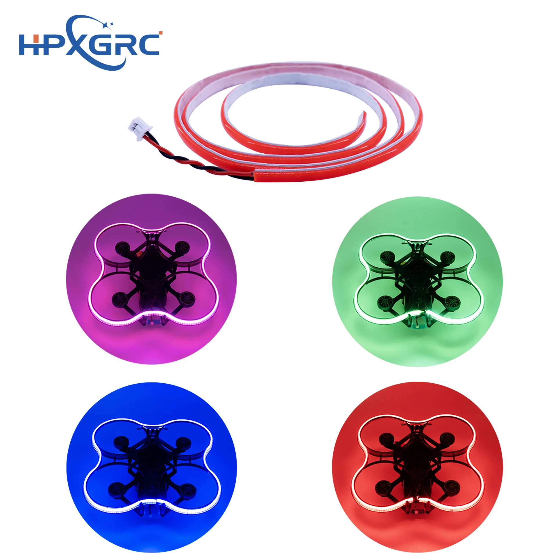 Bande LED RGB pour Drone Course HPXGRC - Plug & Play 7 Couleurs