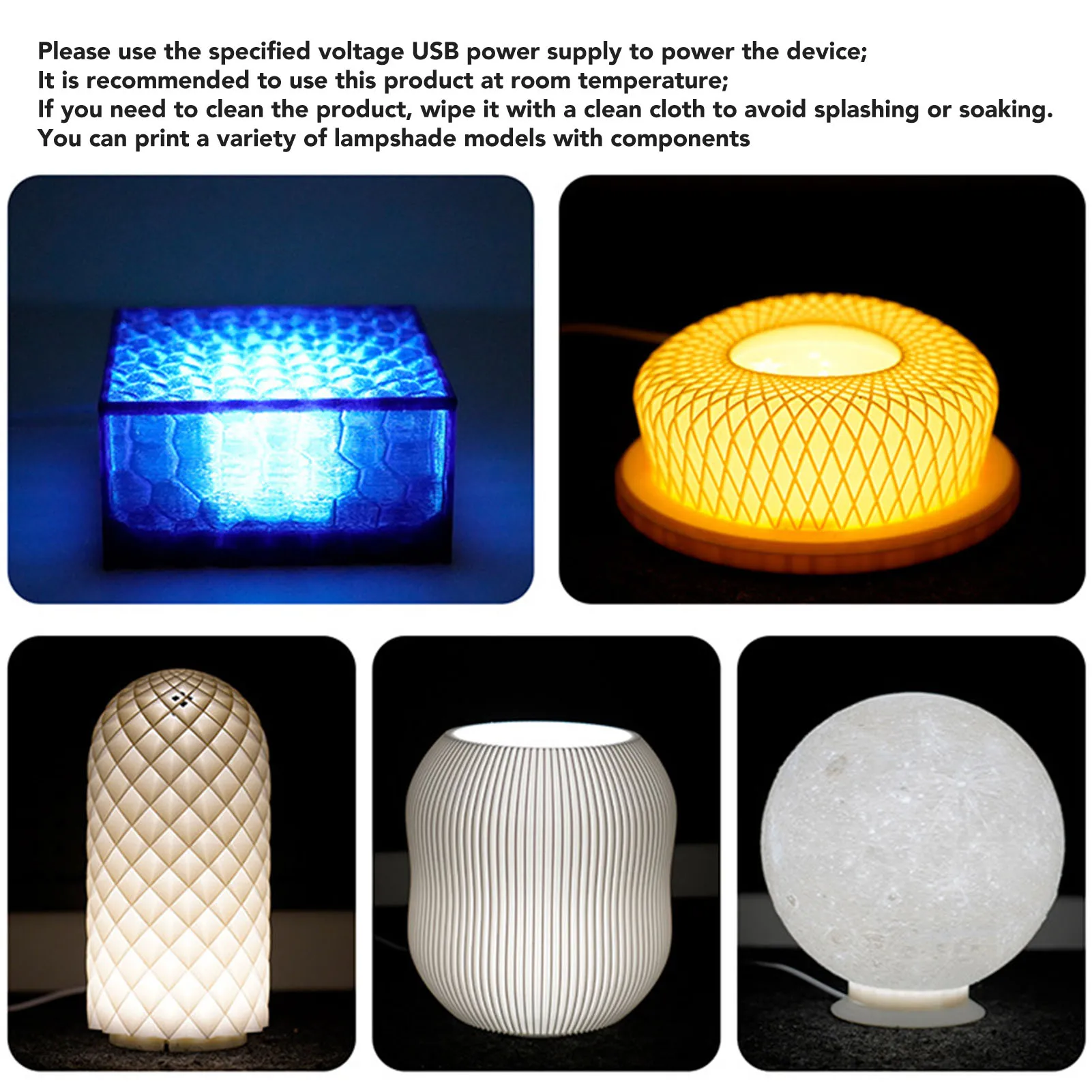 LED 램프 키트 3D 프린터 교체 부품 액세서리용 멀티 컬러 RGB 야간 조명 MH001 3D 프린터 액세서리