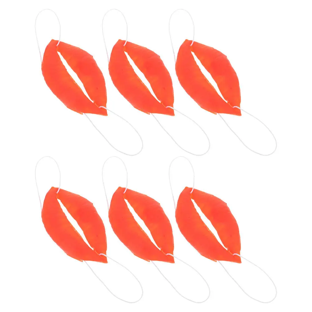 6Pcs 재미있는 코스프레 소시지 입 소품 두꺼운 빨간 입술 큰 플라스틱 입 엔터테인먼트 웨딩 파티 만우절 장난