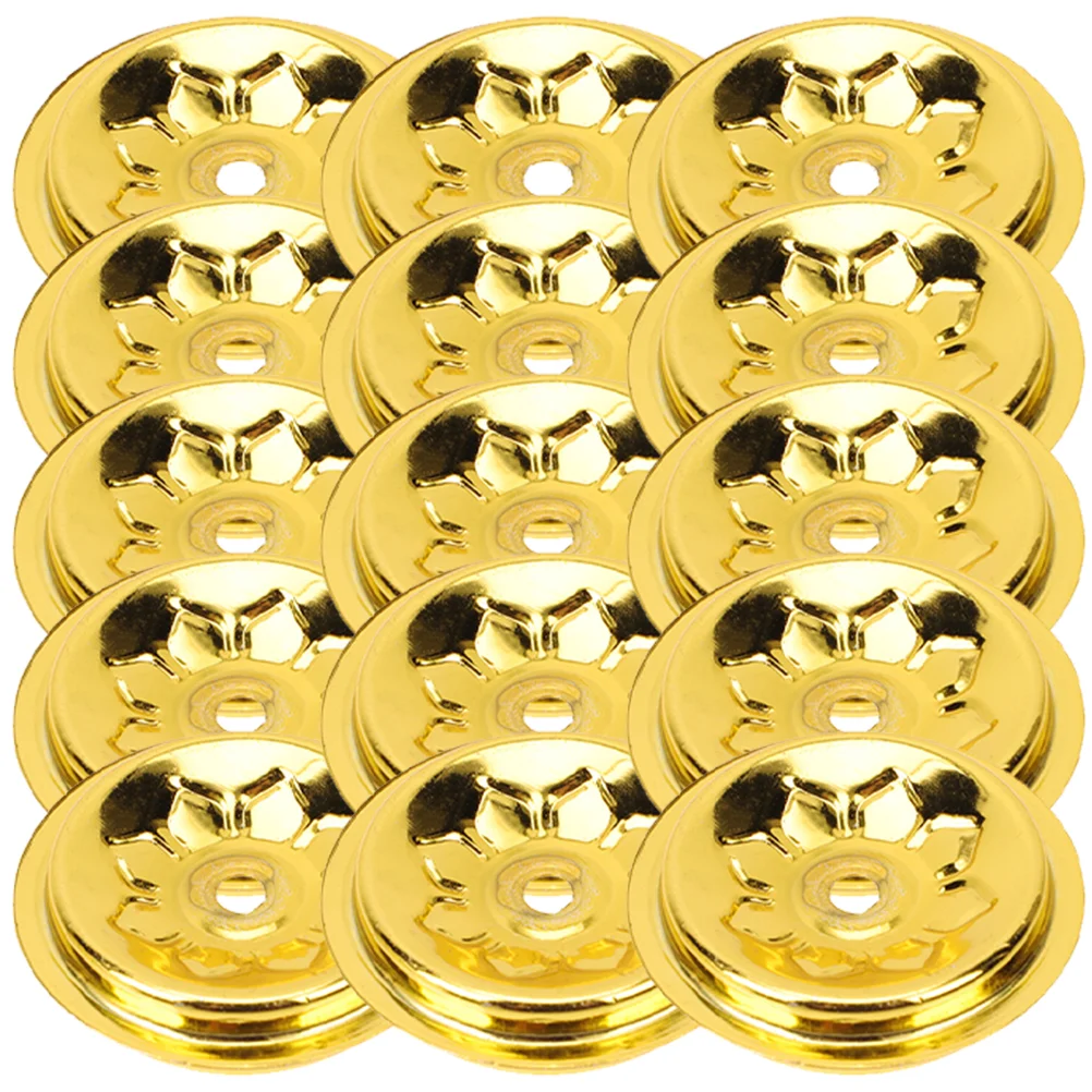 

15 Pcs Wicks Butter Lamp Oil Float Holders Floating Discs Flowers for Centerpieces Simple
