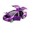 1:32 Tesla Model X SUV Toy Car Model Diecast Alloy Metal Miniature Sound & Light Pull Back High Simulation Metal Model Car 4