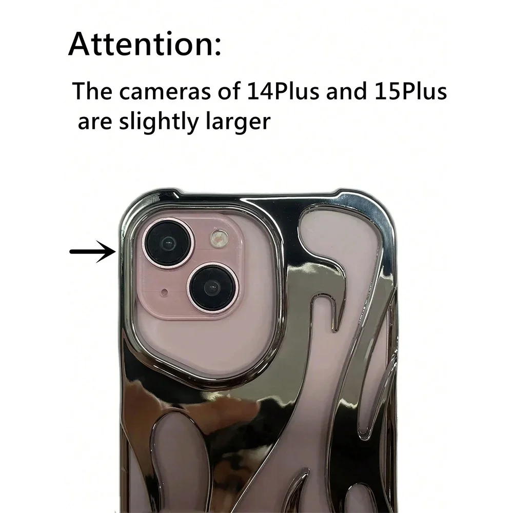 Fashion Hollowed Fire Flame Phone Case - Full Lens Protection Shockproof Armor Cover