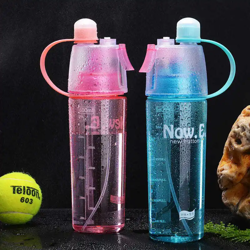 

Plastic Spray Water Cup Children Cycling Fitness Bottle Leakproof