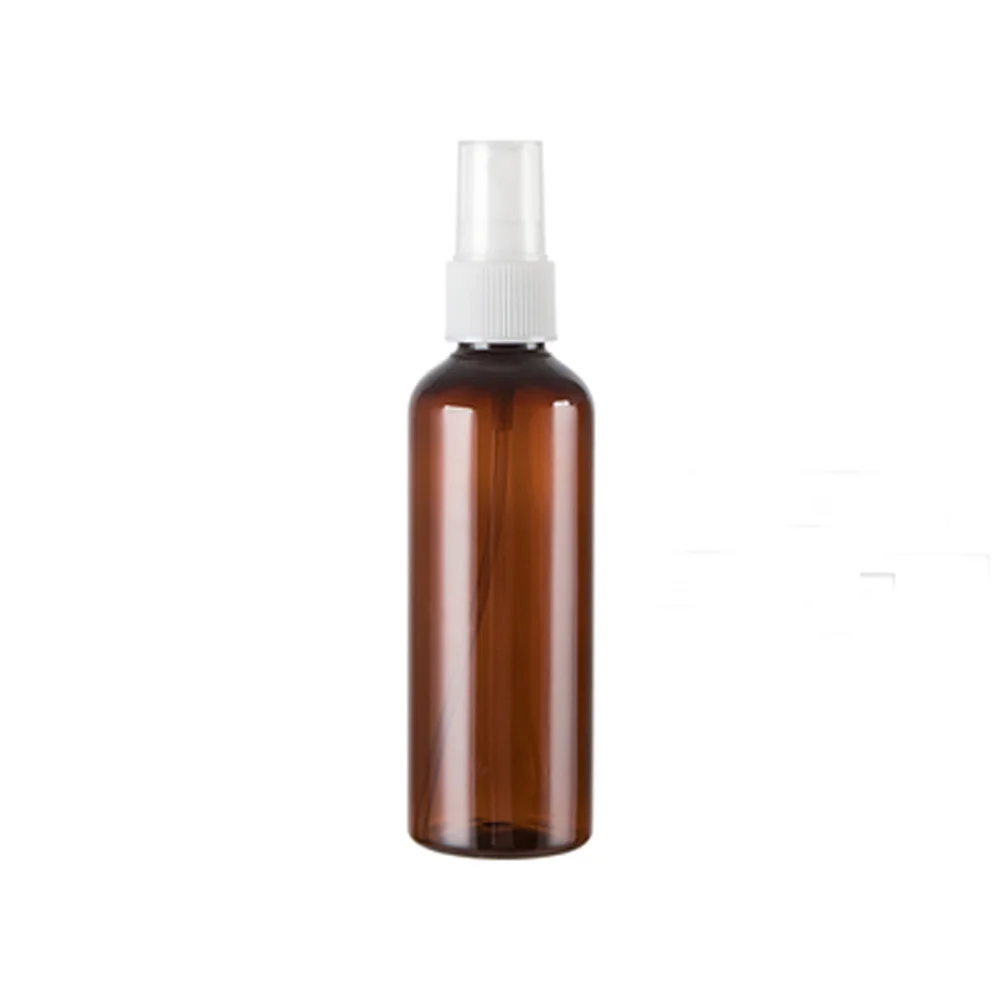 5pcs/pack 60ml amber&brown color Refillable Plastic Portable Spray Perfume bottle with white color pump sprayer