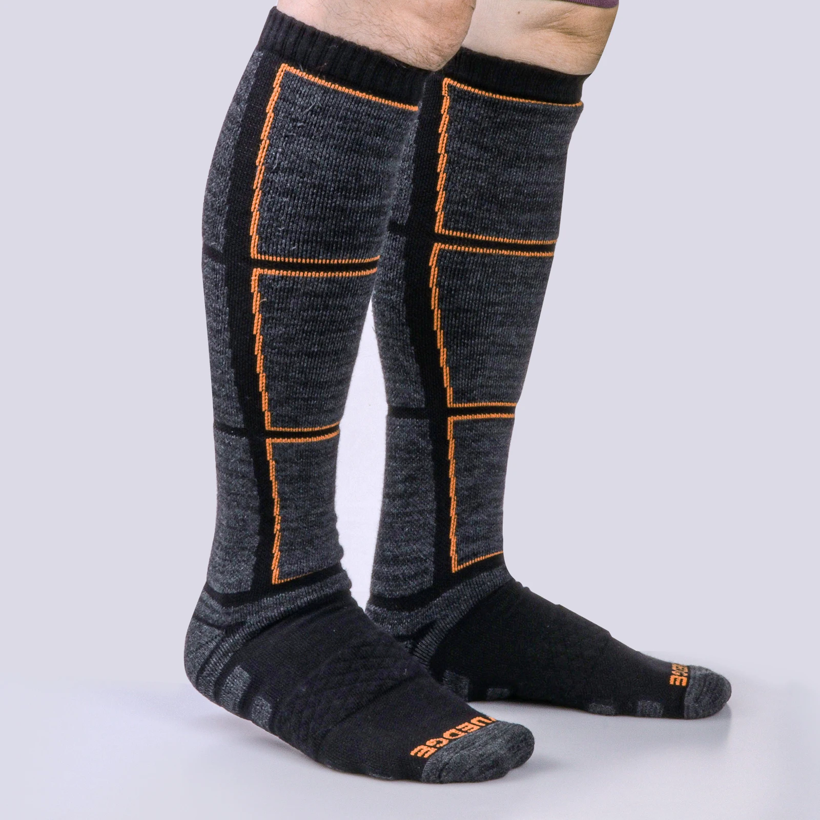 YUEDGE Breathable Thick Cushion Knee High Winter Sports Snowboarding Skiing Socks Winter Warm Thermal Socks(2Pairs/Packs) 37-45