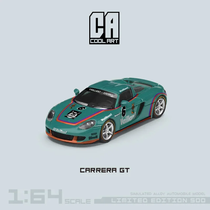 

PreSale Cool ART 1:64 CARRERA GT No.6 VAILLANT / No.41 garland limited500 Die-Cast Car Model Collection Miniature