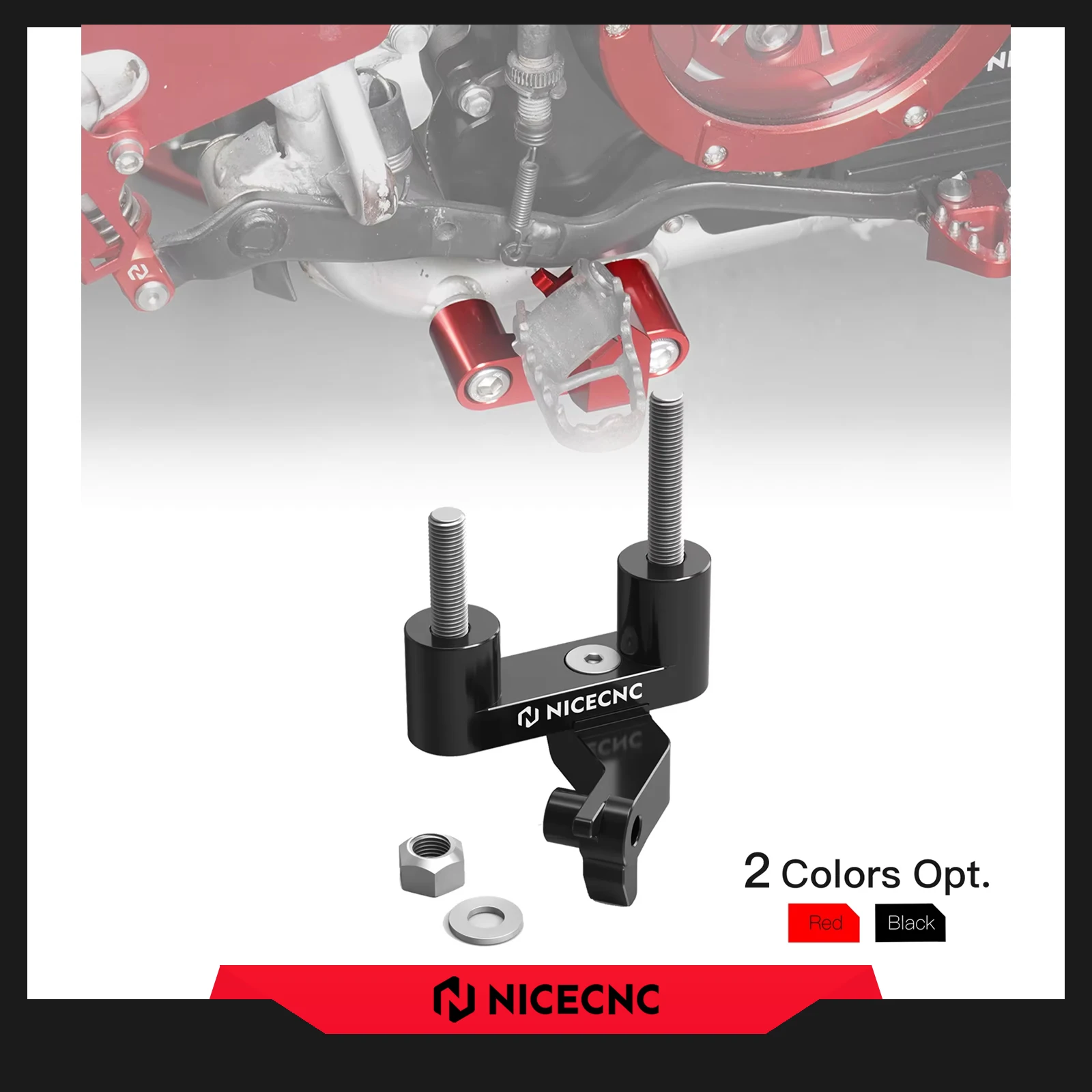 NICECNC Motorrad Rechts Fußrasten Fußrasten Halterung Halterung Halter Aluminium Für 2025 2024 Honda XR650L XR 650L 650L 1993-2025