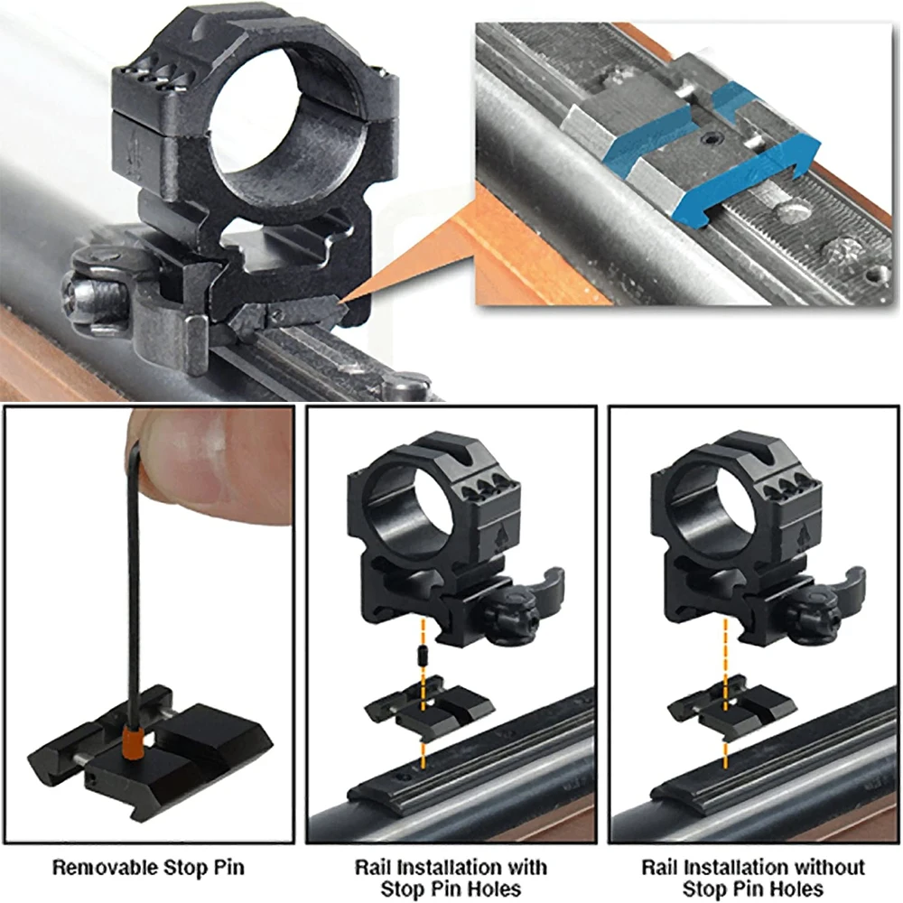 35mm Anello Mount 20mm Weaver Picatinny Rail Adattatore per Scope/Torcia Elettrica/Laser/Miraggio