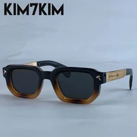 Polarized Square Punk Sunglasses Men 2026 Luxury Brand Classic Rectangle Sunglass UV400 Driving Eyewear Fashion Outdoor Shades - C6BlackDemiGray