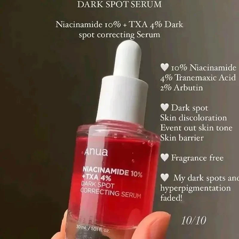 Anua Dark Correcting Essence 10% Niacinamide + 4% Tranexamic For Dark Spots Hyperpigmentation smooth texture Glow Skin Tone facial serum facial essence whitening serum
