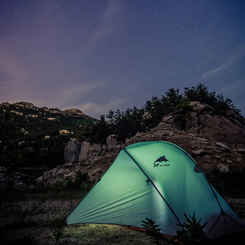 

3F UL GEAR Cloud 1 Single Person Oudoor Camping Tents Ultralight 3/4 Season 15D Hiking Fishing Tent Backpacking