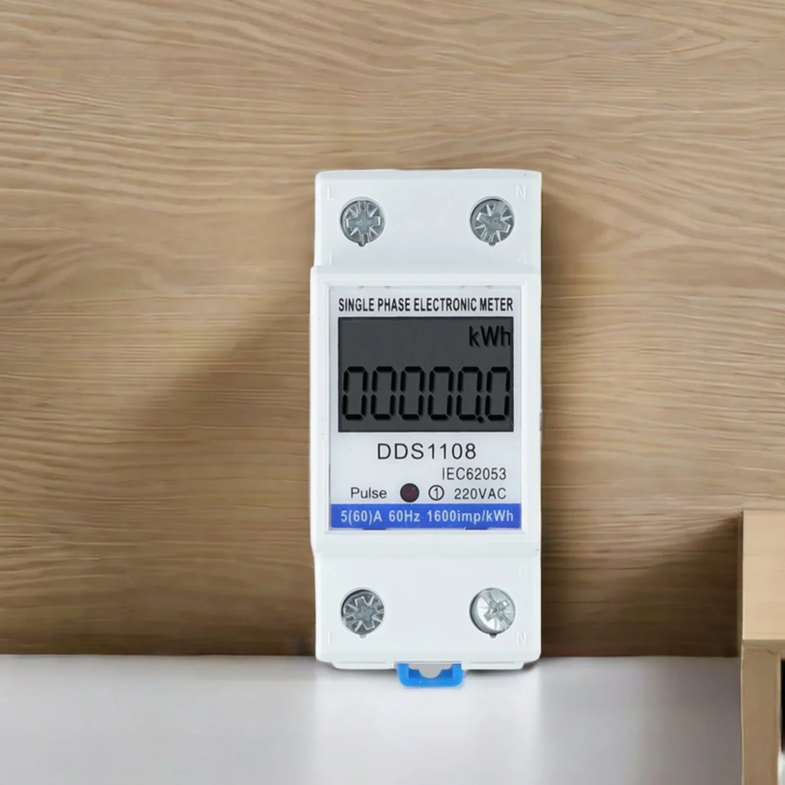 Reliable Performance LCD Single Phase Electric Energy Meter KWH AC Digital WattHour Meter 220V 60A Accuracy 1 Power Consumption