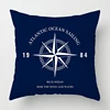 Nordic dark blue nautical series compass pillow cover home decoration sofa decoration cushion cover 45*45 can be customized 4