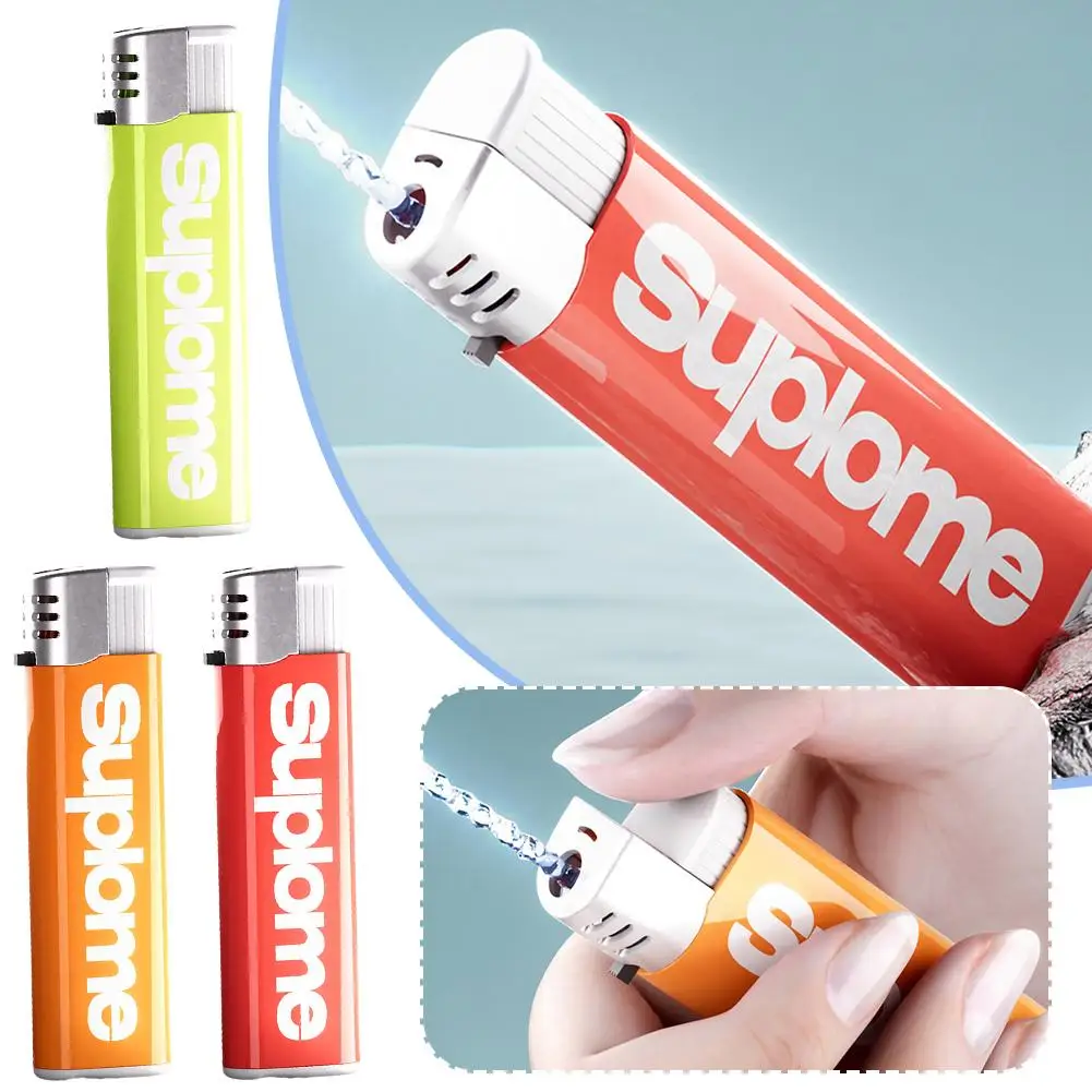 New Kids Toy Lighter Water Gun Press To Spray Water Trick Prank Party Treat Or Toys Funny Favors Gadgets D9l6