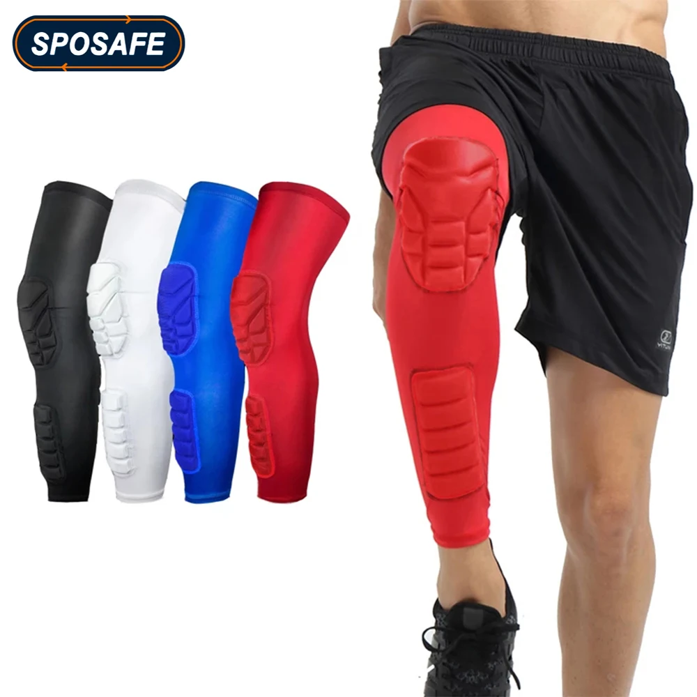 

1Piece Sports Honeycomb Crashproof Knee Support Pad Leg Compression Brace Protector Cycling Running Basketball Hiking Workouts
