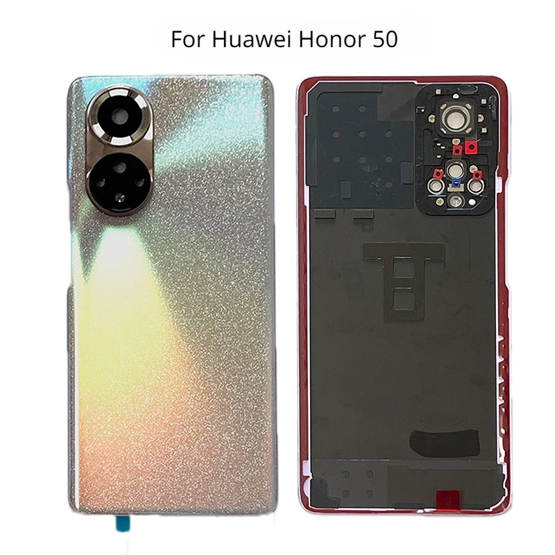 

Back Glass for Huawei Honor 50, NTH-AN00, NX9, Battery Cover, Housing Rear Door, Case with Camera Frame Lens, New