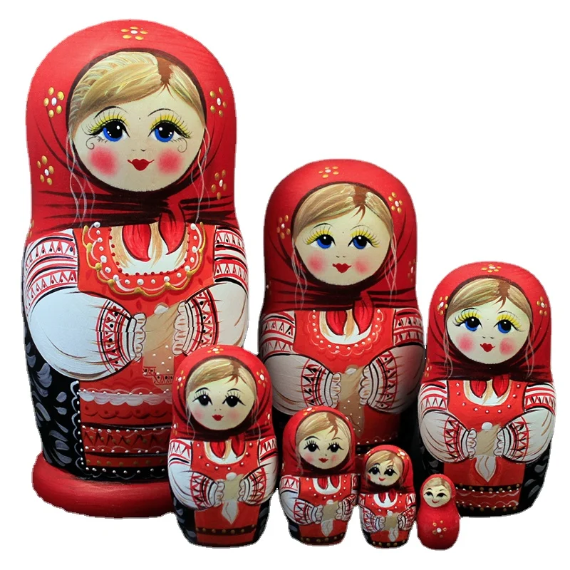

7 слоев/набор, деревянные русские куклы-гнезда