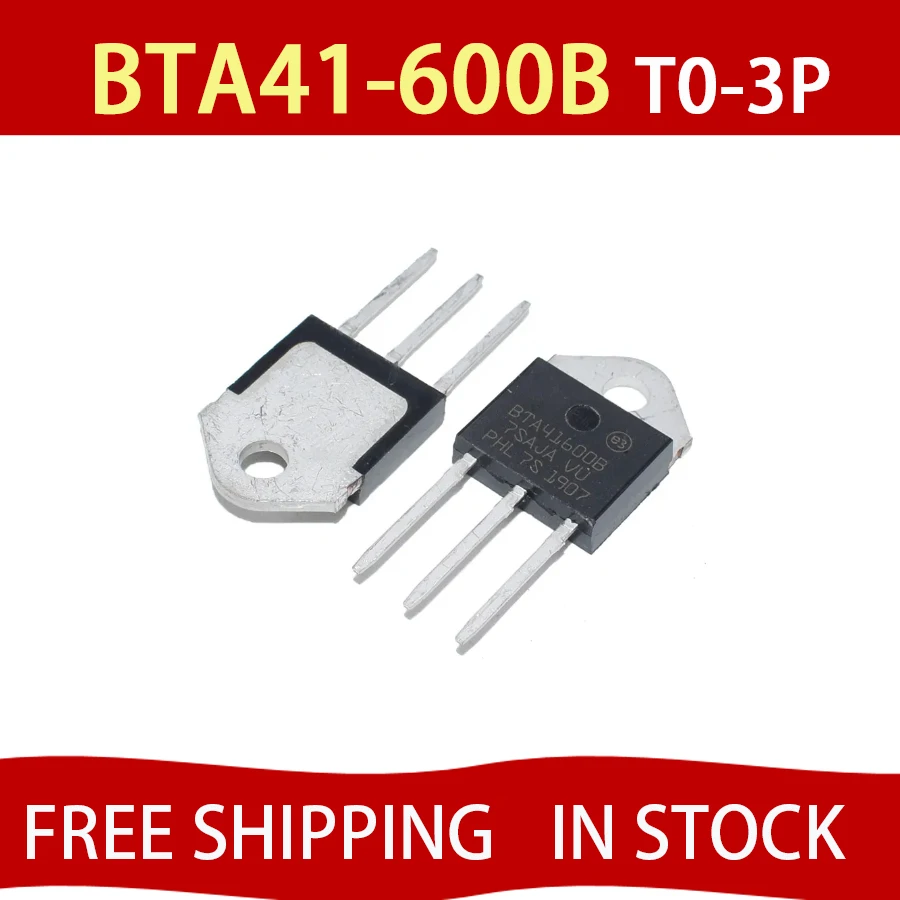 

5PCS BTA41-600B BTA41-600 BTA41600B TO-3P 40A 600V 100% New Original FREE SHIPPING