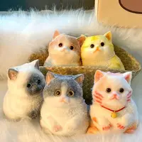 Cute Squishy Relief Squeeze Cat Toys Big Silicone Cat Squishy Fidget Relief Stress Toy With Flocking Surface Anxiety Relaxation 1