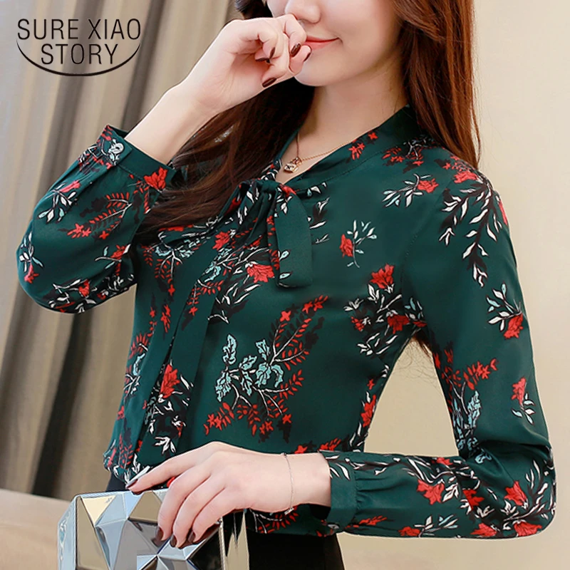 Blusa de con estampado para mujer, camisa manga para oficina y trabajo, 2023 50|Blusas y camisas| - AliExpress