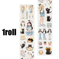 Kawaii Character Scenery Washi Tape Roll for DIY Crafts and Journals (S28740 - 2)