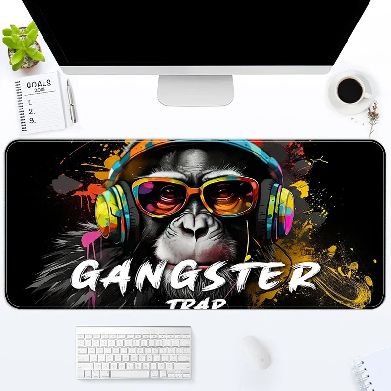 

DJ Monkey Music Large Mouse Pad Gaming Pc Gamer Computer Table Desk Mat Keyboard Mousepad Cabinet Accessories Xxl 900x400 Carpet