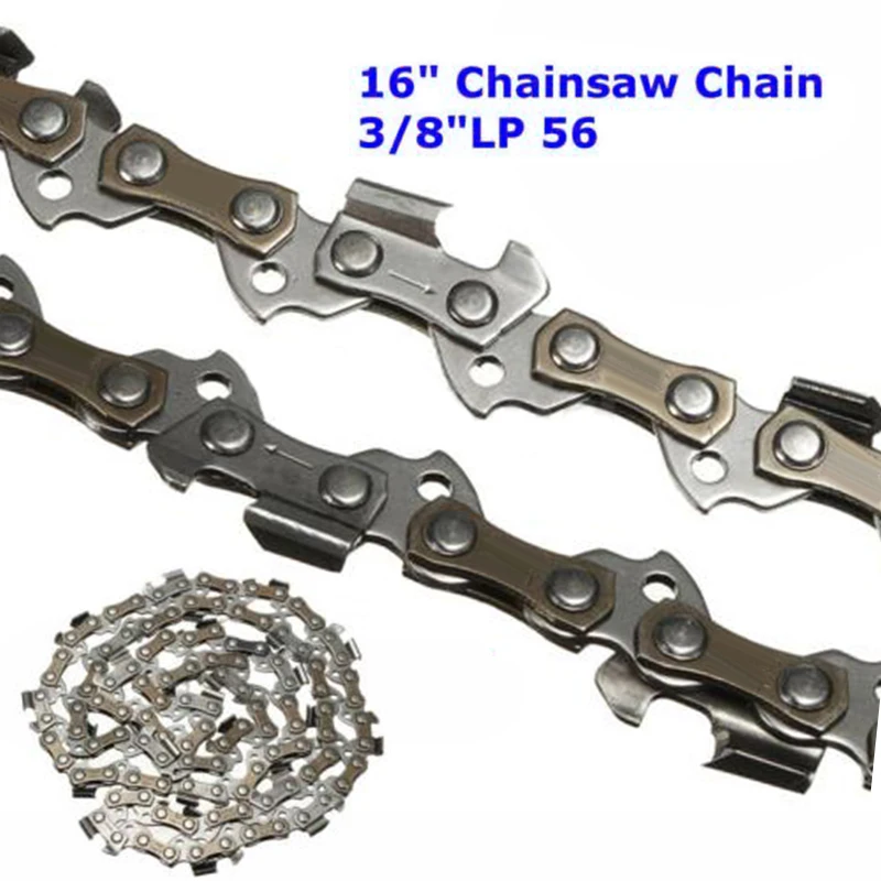 Drive Link Chainsaw Saw Chain Blade para Artesão, Corte De Madeira, Peças De Reposição, 16 Polegada, 56, 3/8 