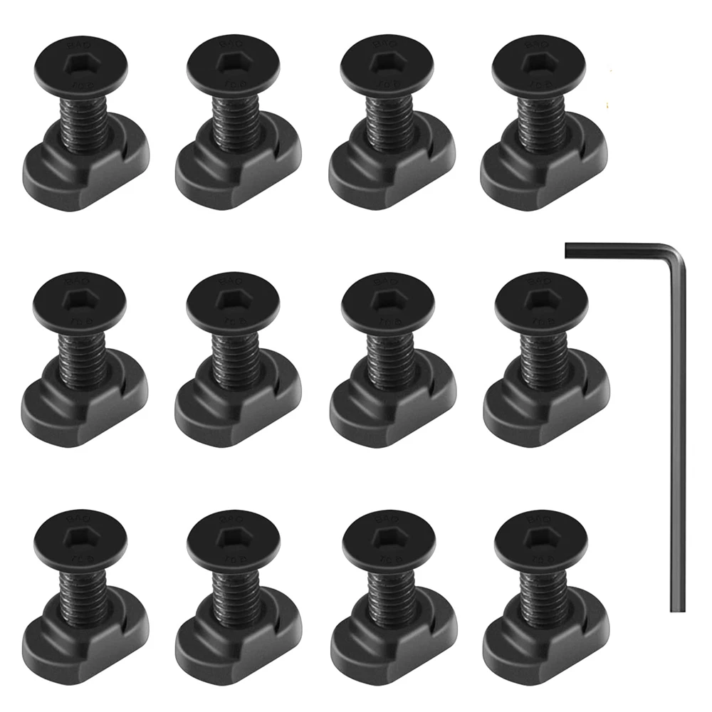 M-LOK Screw and Nut Replacement Rails T-Nut Screw Replacement Set for MLOK Handguard Rail Sections Hunting Gun Accessories 10Pcs