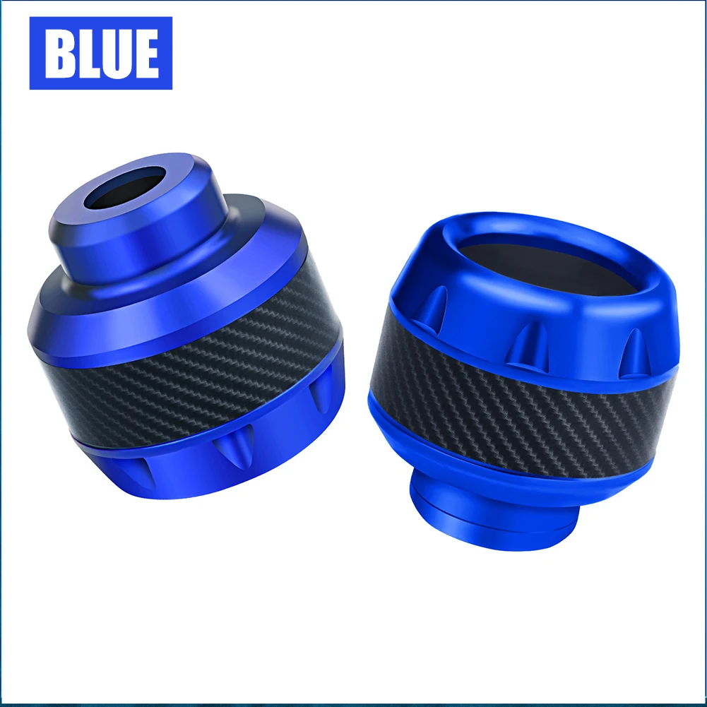 

2Pcs Motorcycle Frame Slider Aluminum Alloy Front Fork Cup Falling Crush Protector Carbon Fiber For Motorbike Scooter Universal