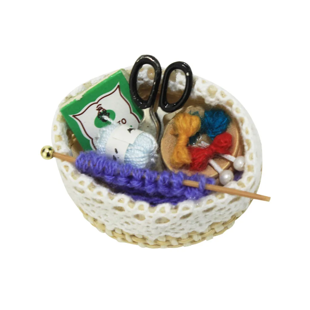

1:12 /1:6 Dollhouse Miniature Scene Model Knitting Tools Pretend Play Toy Kids Toys Children Educational Toys Learning Games