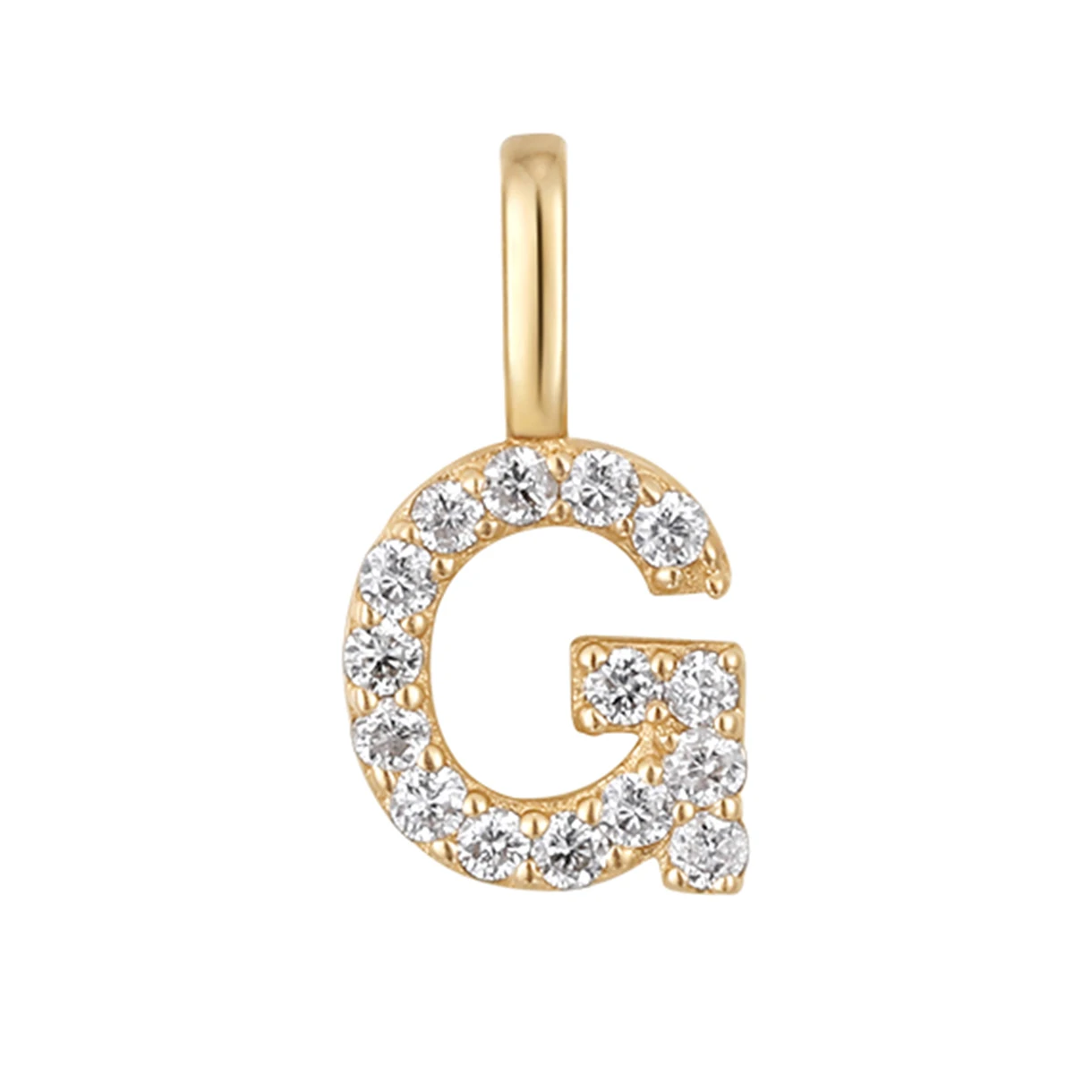 

Fine Jewellery Inspired Natural Diamond 14k Gold Solid G Word Pendant 26 Alphabet Letter For Bracelet Necklace Jewelry Diy Name