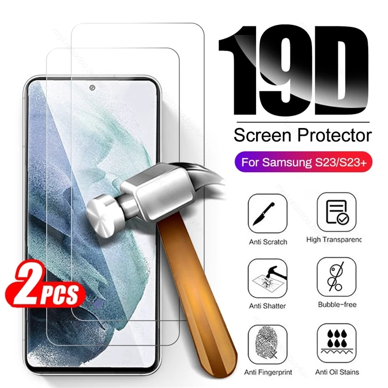 

Samung S23 + искусственное стекло 2 шт. закаленное стекло для Samsung Galaxy S23Plus S 23 + S23 Plus 5G защита для экрана Взрывозащищенная HD пленка