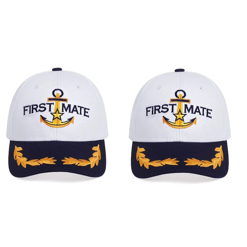 Captain And First Mate Hats Women Baseball Caps Embroidered