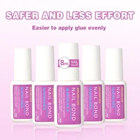 1Set Fast-Dry Adhesive Nail Glue 8ml Acrylic False Tips Rhinestone Brush-on Nail Bond Ultra Quick, Long Lasting False Nails Glue 1