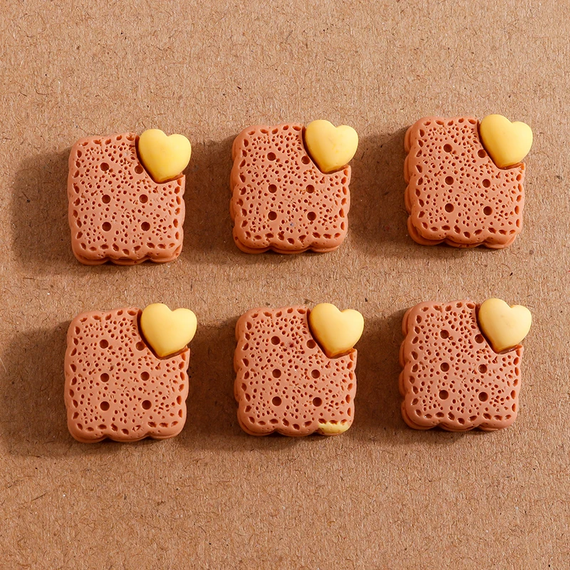 10 Stück Mix süße Lebensmittel Donut Kuchen flache Rückseite Harz Cabochon Verzierungen DIY Scrapbooking für Mädchen Haarnadel Brosche Haarschleifen – Detail 6
