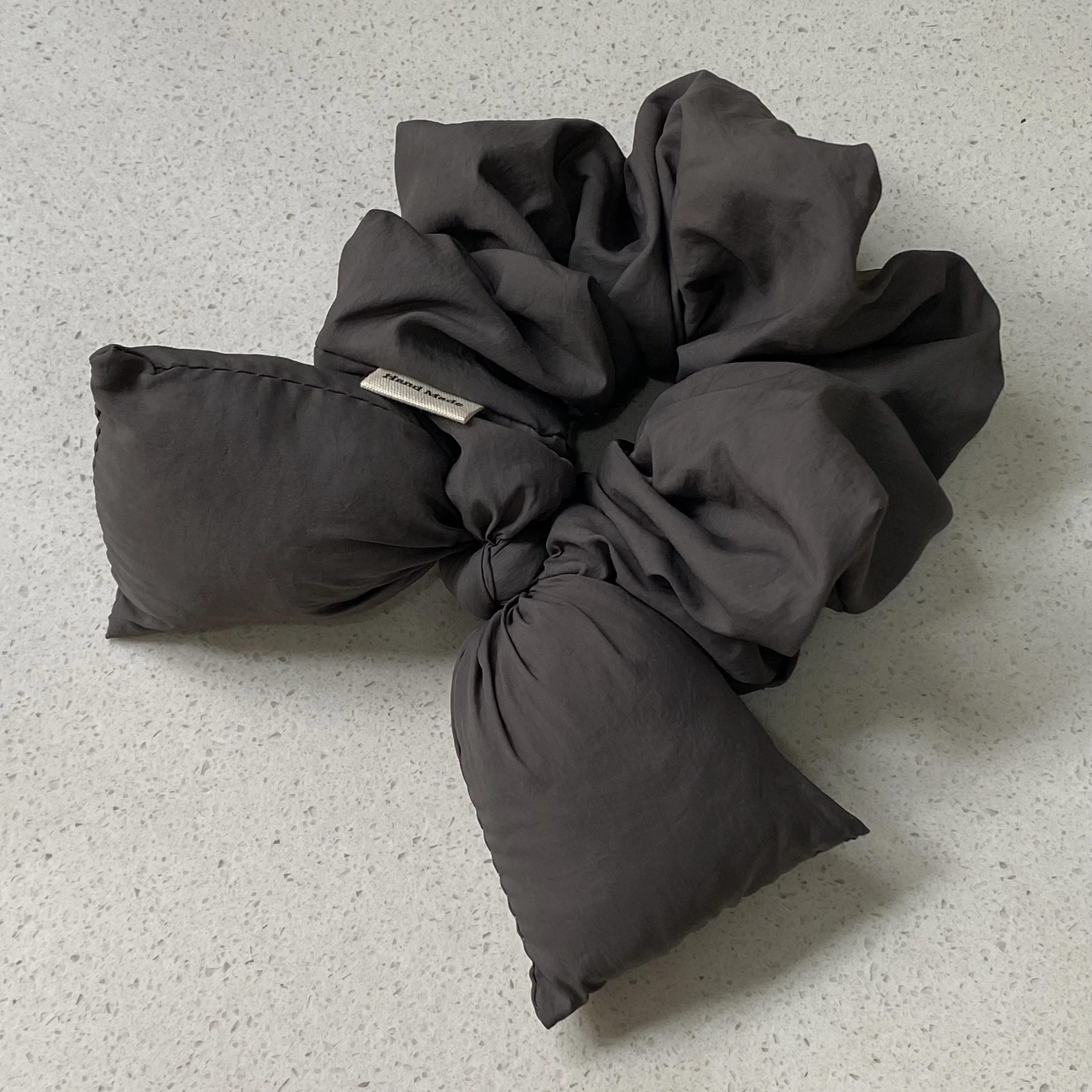 1pc Oversized Bow Hair Scrunchies Set, Brown And Gray Large Bow Hair Ties, Chic And Voluminous Hair Accessories For Women