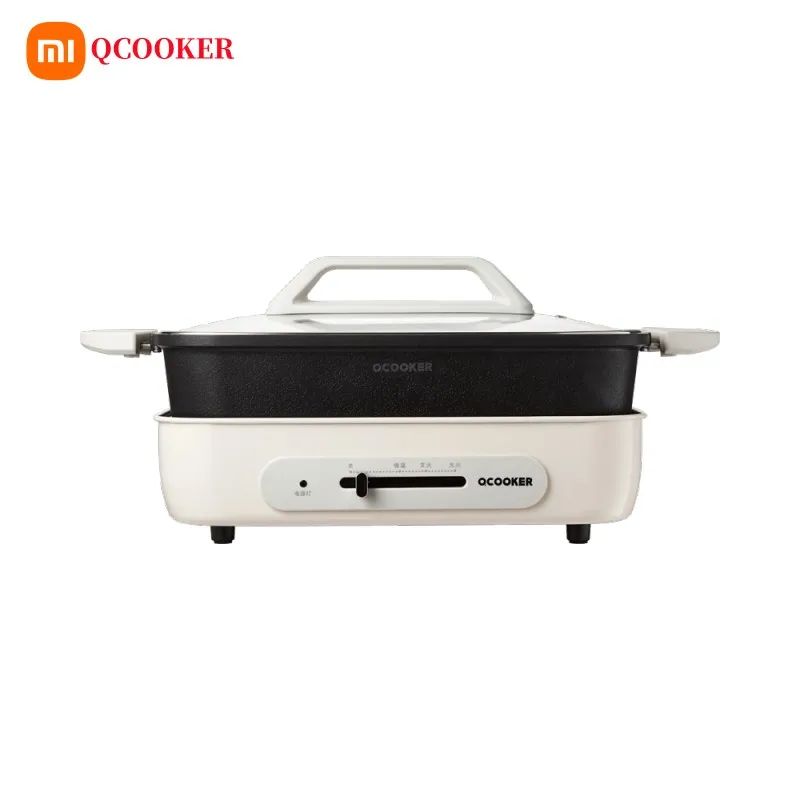 

Xiaomi QCooker CR-HG01Dual-disk Cooking Pot Retro Multifunctional Household Electric Hot Pot Electric Frying Pan Barbecue Pan