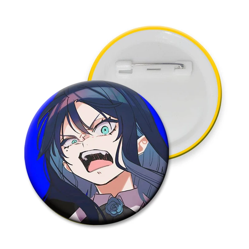 Ado Kyogen X Uta Enamel Pins I Love Ado Vintage Anime Brooch Creative Badge for Hat Bag Decoration Fans Collect Gifts 32/44/58mm