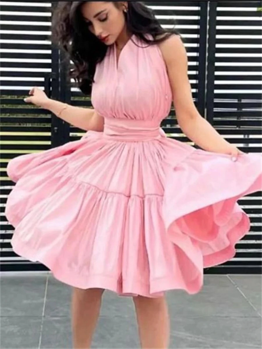angelsbridep-a-line-halter-pleat-short-pink-homecoming-dresses-tea-length-prom-evening-sexy-gown-robes-de-soiree-cocktail-hot