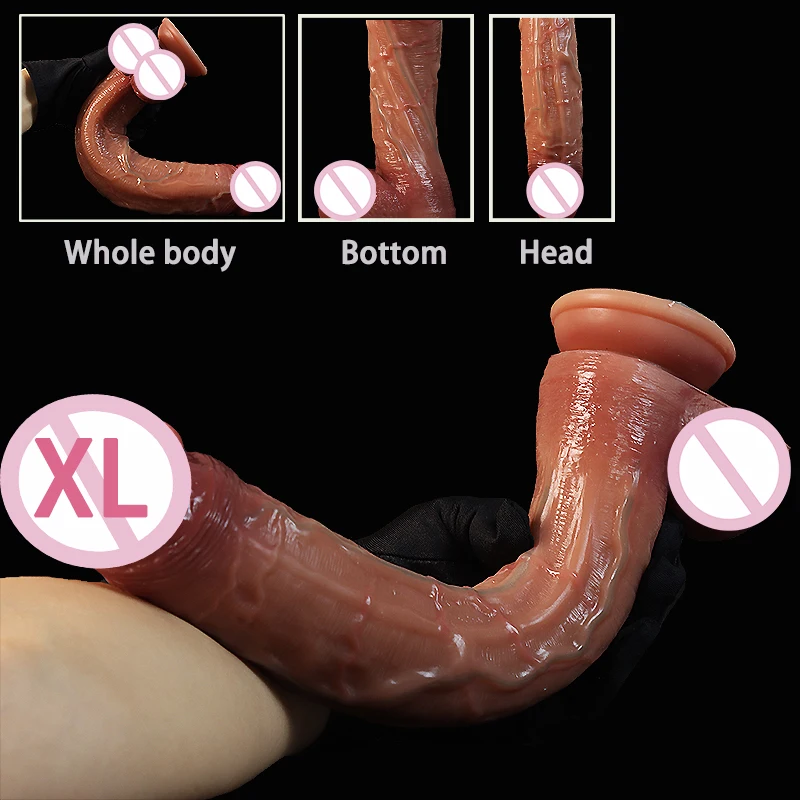 Sex Toys Cosmetic dildo Real Skin Silicone Dildo Adult Products Realistic Suction Cup Dick Male Artificial Rubber Peni Sex Toys For Women