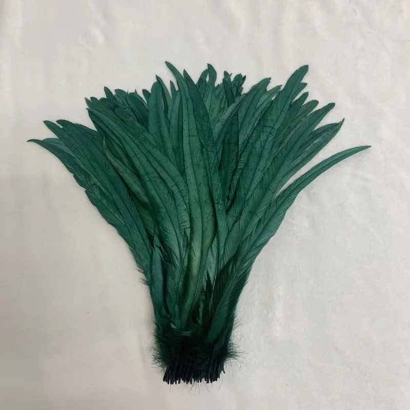 

Wholesale Rooster Tail Feather 40-45cm Black Blue Red DIY Feather Clothing Party Supplies Performance Necessary Fashion