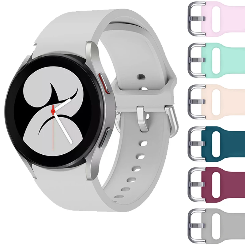 

20mm Watch Strap For Samsung Galaxy Watch 4 classic 46mm 42mm Band Silicone Sport Bracelet For Samsung Galaxy Watch 4 44mm 40mm