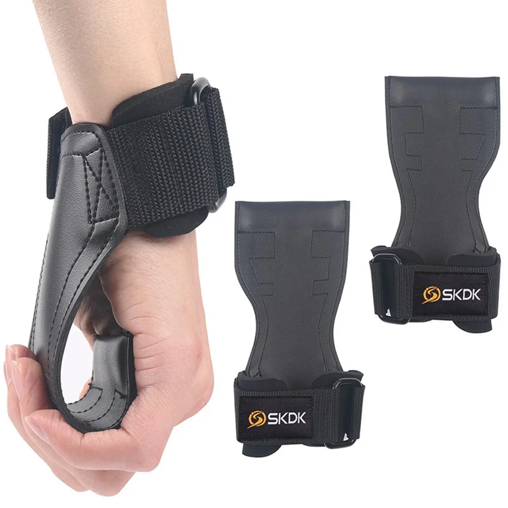

Bench Press Weight Lifting Wrist Hooks Straps PVC Deadlift Gloves and Grip Pads for Fitness Gym Training Dumbbell Pull-Ups F06