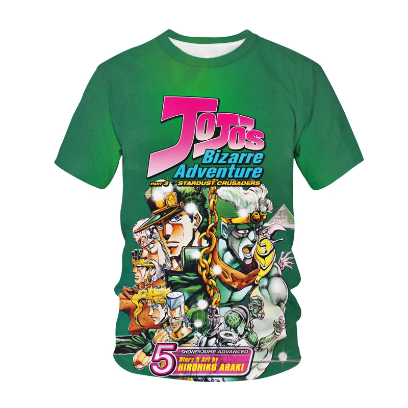 cool shirts T Shirts Anime JoJo's Bizarre Adventure 3D Print Kids T Shirt Fashion Casual Cartoons T-shirt Boys Girls Children's Clothes Tops superman t shirt