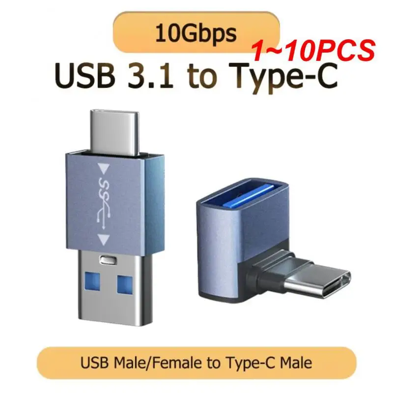 

1~10PCS Portable USB Type C Adapter Male To USB 3.0 Female OTG Cable Elbow Converter For MacBook Laptop Mobile Phone Data