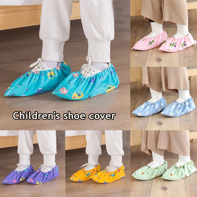 1Pair Reusable Dust Proof Shoe Covers Home Indoor Non-waterproof Sets Of Shoes Student Room Flamingo Dust Proof Feet Covers shoe covers