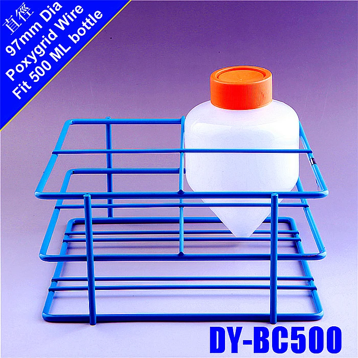Stainless Steel Rack Professional Centrifuge Tube Holder For 500ml Blue SUS Wire Stand For Test Tube Hole Diam. 97mm 4 Holes