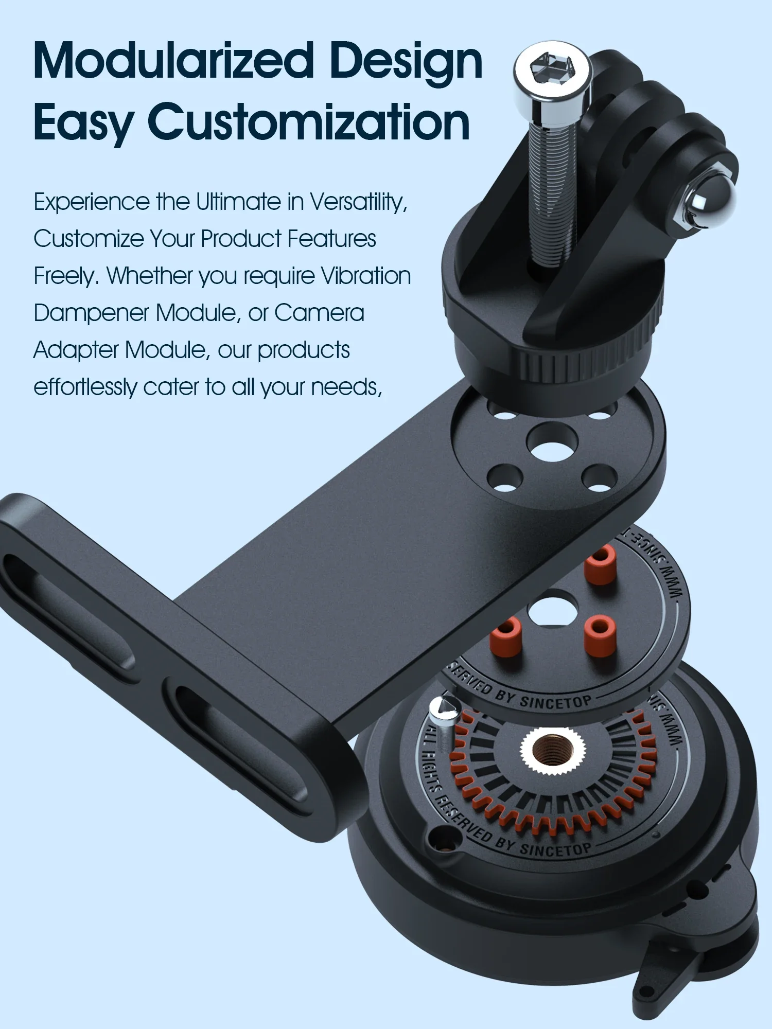 Aluminum Quick-Connect Bike Phone Holder and Accessory Mount