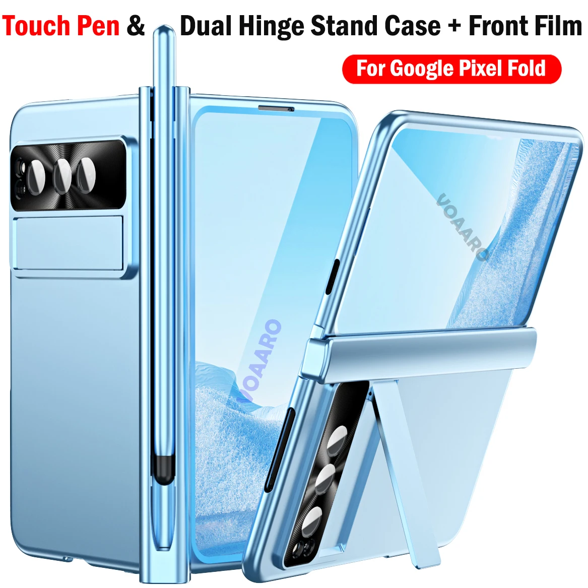 

Touch Pen for Google Pixel Fold Dual Hinge Case with Pen Slot Holder for Google Pixel Fold Case with Front Screen Glass Film